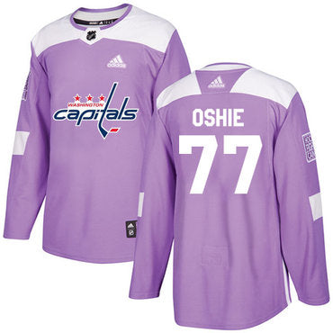 Adidas Capitals 77 Tj Oshie Purple Authentic Fights Cancer Stitched Nhl Jersey