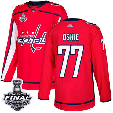 Adidas Capitals 77 Tj Oshie Red Home Authentic 2018 Stanley Cup Final Stitched Nhl Jersey