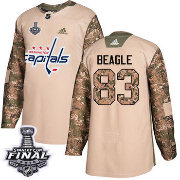 Adidas Capitals 83 Jay Beagle Camo Authentic 2017 Veterans Day 2018 Stanley Cup Final Stitched Nhl Jersey