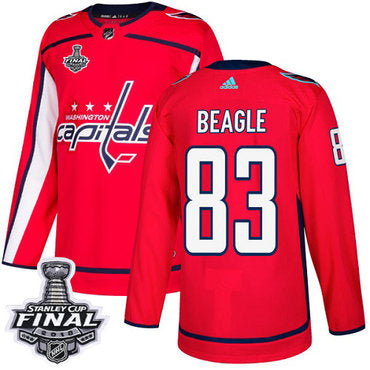 Adidas Capitals 83 Jay Beagle Red Home Authentic 2018 Stanley Cup Final Stitched Nhl Jersey