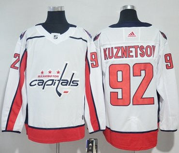Adidas Capitals 92 Evgeny Kuznetsov White Road Authentic Stitched Nhl Jersey