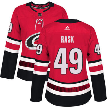 Adidas Carolina Hurricanes 49 Victor Rask Red Home Authentic Womens Stitched Nhl Jersey