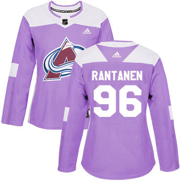 Adidas Colorado Avalanche 96 Mikko Rantanen Purple Authentic Fights Cancer Womens Stitched Nhl Jersey