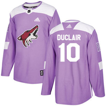 Adidas Coyotes 10 Anthony Duclair Purple Authentic Fights Cancer Stitched Nhl Jersey
