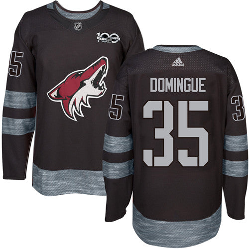 Adidas Coyotes 35 Louis Domingue Black 1917 2017 100th Anniversary Stitched Nhl Jersey