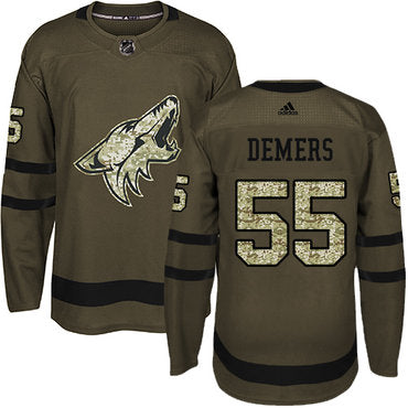 Adidas Coyotes 55 Jason Demers Green Salute To Service Stitched Nhl Jersey