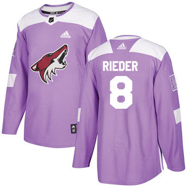 Adidas Coyotes 8 Tobias Rieder Purple Authentic Fights Cancer Stitched Nhl Jersey