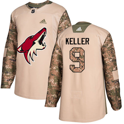 Adidas Coyotes 9 Clayton Keller Camo Authentic 2017 Veterans Day Stitched Nhl Jersey