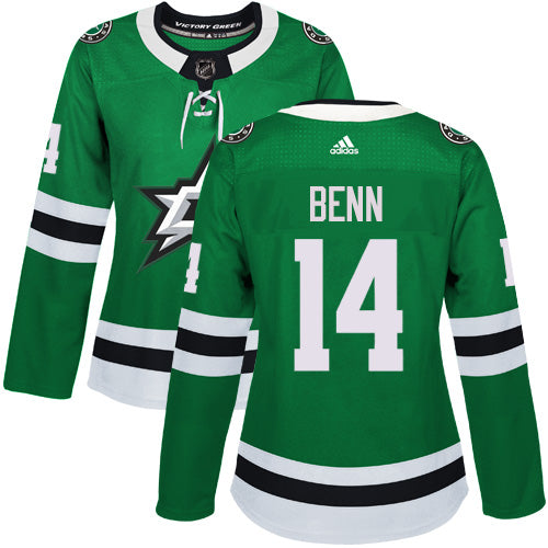Adidas Dallas Stars 14 Jamie Benn Green Home Authentic Womens Stitched Nhl Jersey