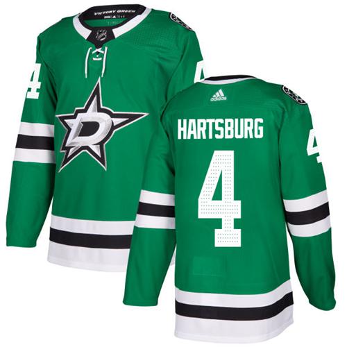 Adidas Dallas Stars 4 Craig Hartsburg Green Home Authentic Stitched Nhl Jersey