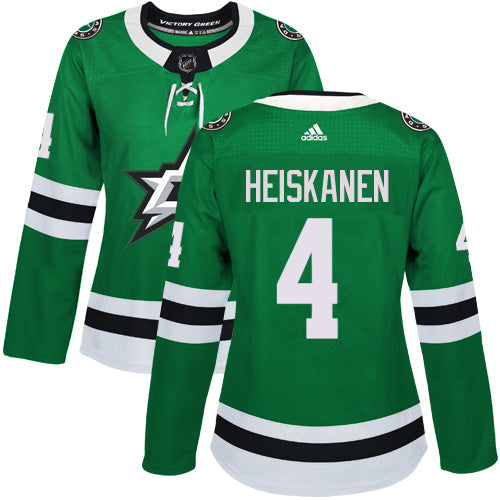 Adidas Dallas Stars 4 Miro Heiskanen Green Home Authentic Womens Stitched Nhl Jersey