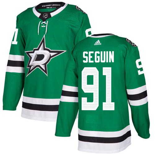 Adidas Dallas Stars 91 Tyler Seguin Green Home Authentic Stitched Nhl Jersey