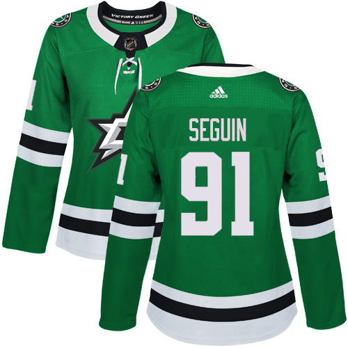 Adidas Dallas Stars 91 Tyler Seguin Green Home Authentic Womens Stitched Nhl Jersey