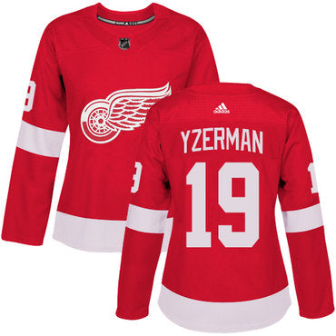 Adidas Detroit Red Wings 19 Steve Yzerman Red Home Authentic Womens Stitched Nhl Jersey