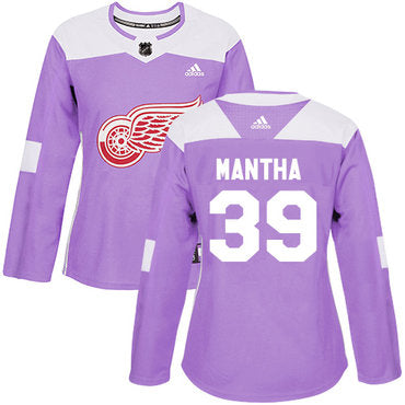 Adidas Detroit Red Wings 39 Anthony Mantha Purple Authentic Fights Cancer Womens Stitched Nhl Jersey