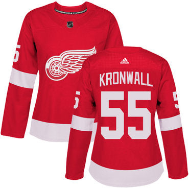 Adidas Detroit Red Wings 55 Niklas Kronwall Red Home Authentic Womens Stitched Nhl Jersey