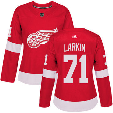 Adidas Detroit Red Wings 71 Dylan Larkin Red Home Authentic Womens Stitched Nhl Jersey