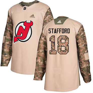 Adidas Devils 18 Drew Stafford Camo Authentic 2017 Veterans Day Stitched Nhl Jersey