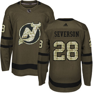 Adidas Devils 28 Damon Severson Green Salute To Service Stitched Nhl Jersey