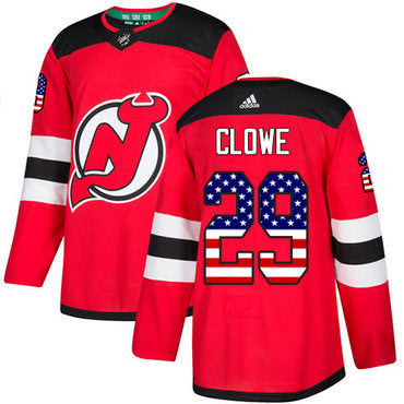 Adidas Devils 29 Ryane Clowe Red Home Authentic Usa Flag Stitched Nhl Jersey