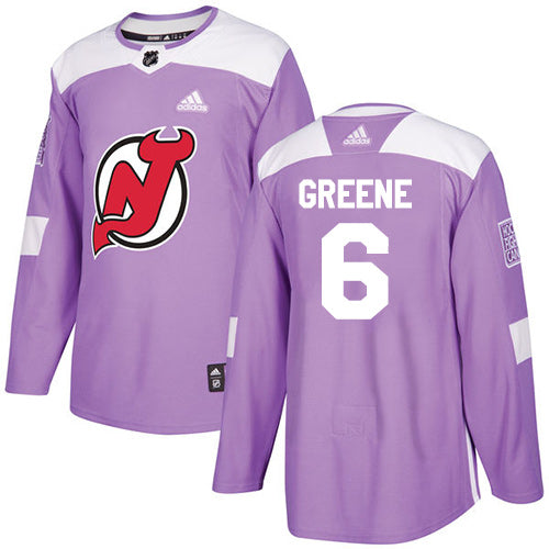 Adidas Devils 6 Andy Greene Purple Authentic Fights Cancer Stitched Nhl Jersey