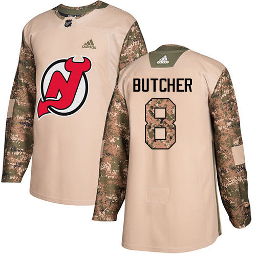 Adidas Devils 8 Will Butcher Camo Authentic 2017 Veterans Day Stitched Nhl Jersey
