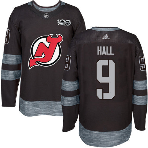 Adidas Devils 9 Taylor Hall Black 1917 2017 100th Anniversary Stitched Nhl Jersey