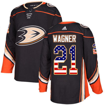 Adidas Ducks 21 Chris Wagner Black Home Authentic Usa Flag Stitched Nhl Jersey
