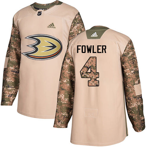 Adidas Ducks 4 Cam Fowler Camo Authentic 2017 Veterans Day Stitched Nhl Jersey