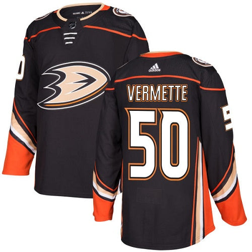 Adidas Ducks 50 Antoine Vermette Black Home Authentic Stitched Nhl Jersey