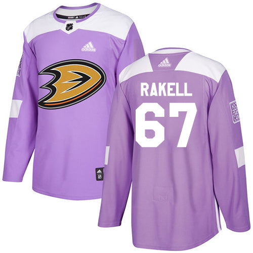 Adidas Ducks 67 Rickard Rakell Purple Authentic Fights Cancer Stitched Nhl Jersey
