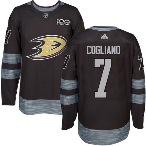 Adidas Ducks 7 Andrew Cogliano Black 1917 2017 100th Anniversary Stitched Nhl Jersey