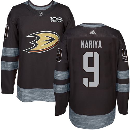 Adidas Ducks 9 Paul Kariya Black 1917 2017 100th Anniversary Stitched Nhl Jersey