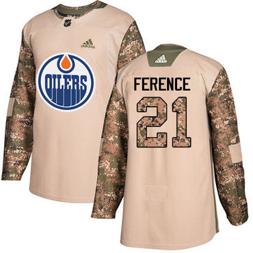 Adidas Edmonton Oilers 21 Andrew Ference Camo Authentic 2017 Veterans Day Stitched Nhl Jersey