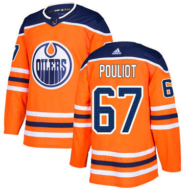 Adidas Edmonton Oilers 67 Benoit Pouliot Orange Home Authentic Stitched Nhl Jersey