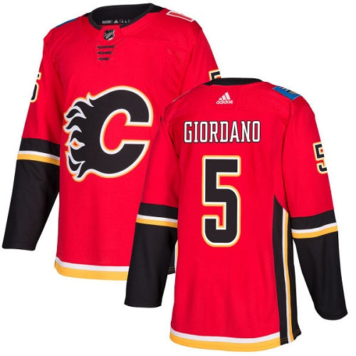 Adidas Flames 5 Mark Giordano Red Home Authentic Stitched Nhl Jersey