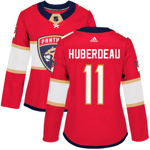 Adidas Florida Panthers 11 Jonathan Huberdeau Red Home Authentic Womens Stitched Nhl Jersey