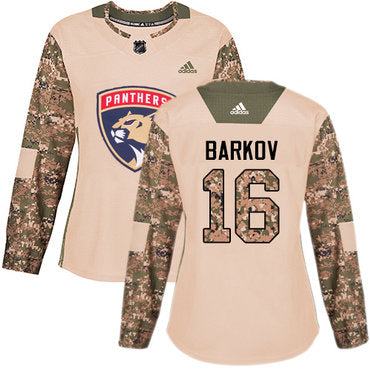 Adidas Florida Panthers 16 Aleksander Barkov Camo Authentic 2017 Veterans Day Womens Stitched Nhl Jersey