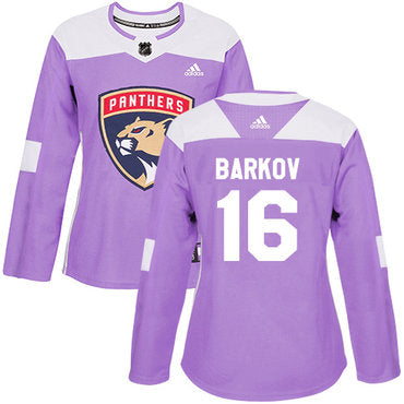 Adidas Florida Panthers 16 Aleksander Barkov Purple Authentic Fights Cancer Womens Stitched Nhl Jersey