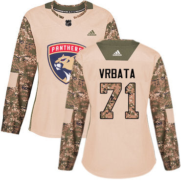 Adidas Florida Panthers 71 Radim Vrbata Camo Authentic 2017 Veterans Day Womens Stitched Nhl Jersey