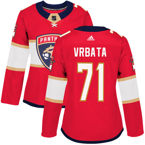 Adidas Florida Panthers 71 Radim Vrbata Red Home Authentic Womens Stitched Nhl Jersey
