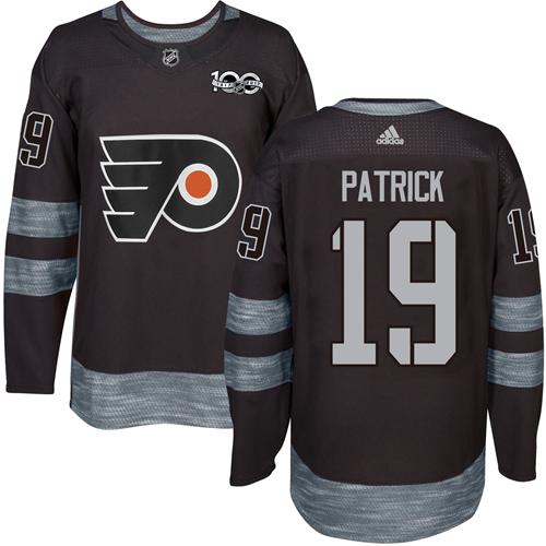 Adidas Flyers 19 Nolan Patrick Black 1917 2017 100th Anniversary Stitched Nhl Jersey