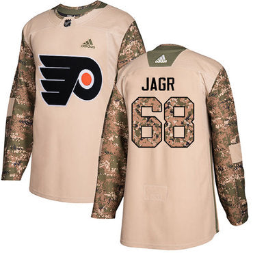 Adidas Flyers 68 Jaromir Jagr Camo Authentic 2017 Veterans Day Stitched Nhl Jersey
