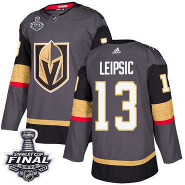 Adidas Golden Knights 13 Brendan Leipsic Grey Home Authentic 2018 Stanley Cup Final Stitched Nhl Jersey