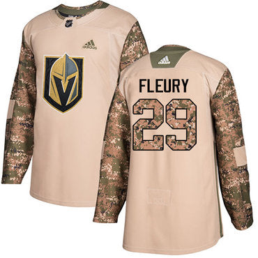 Adidas Golden Knights 29 Marc andre Fleury Camo Authentic 2017 Veterans Day Stitched Nhl Jersey