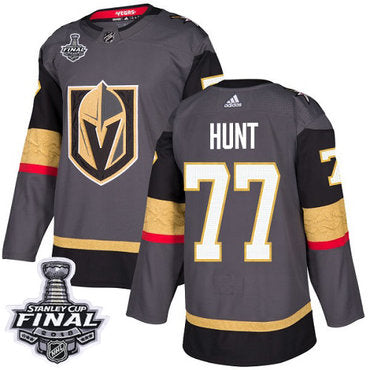 Adidas Golden Knights 77 Brad Hunt Grey Home Authentic 2018 Stanley Cup Final Stitched Nhl Jersey