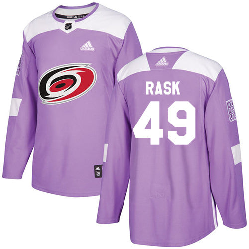 Adidas Hurricanes 49 Victor Rask Purple Authentic Fights Cancer Stitched Nhl Jersey