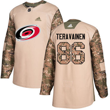 Adidas Hurricanes 86 Teuvo Teravainen Camo Authentic 2017 Veterans Day Stitched Nhl Jersey
