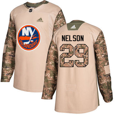 Adidas Islanders 29 Brock Nelson Camo Authentic 2017 Veterans Day Stitched Nhl Jersey