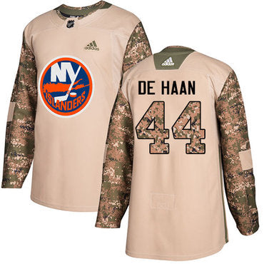 Adidas Islanders 44 Calvin De Haan Camo Authentic 2017 Veterans Day Stitched Nhl Jersey